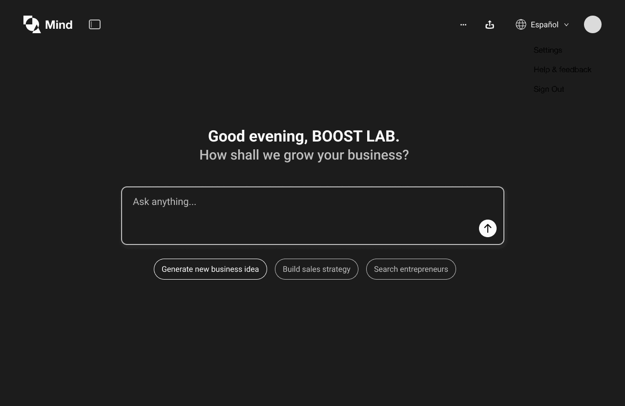 Mind Landingpage